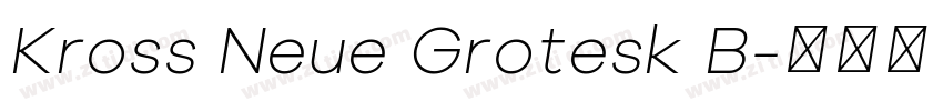 Kross Neue Grotesk B字体转换